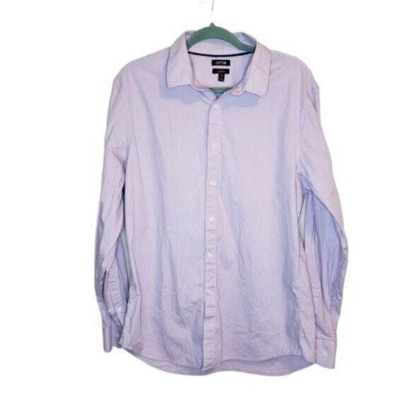 Apt. 9 Womens Size L Purple Geometric Slim Fit Long Sleeve Button Down Shirt - Picture 1 of 8